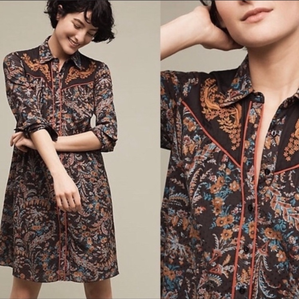Anthro Holding Horses Escalante Western ShirtDress